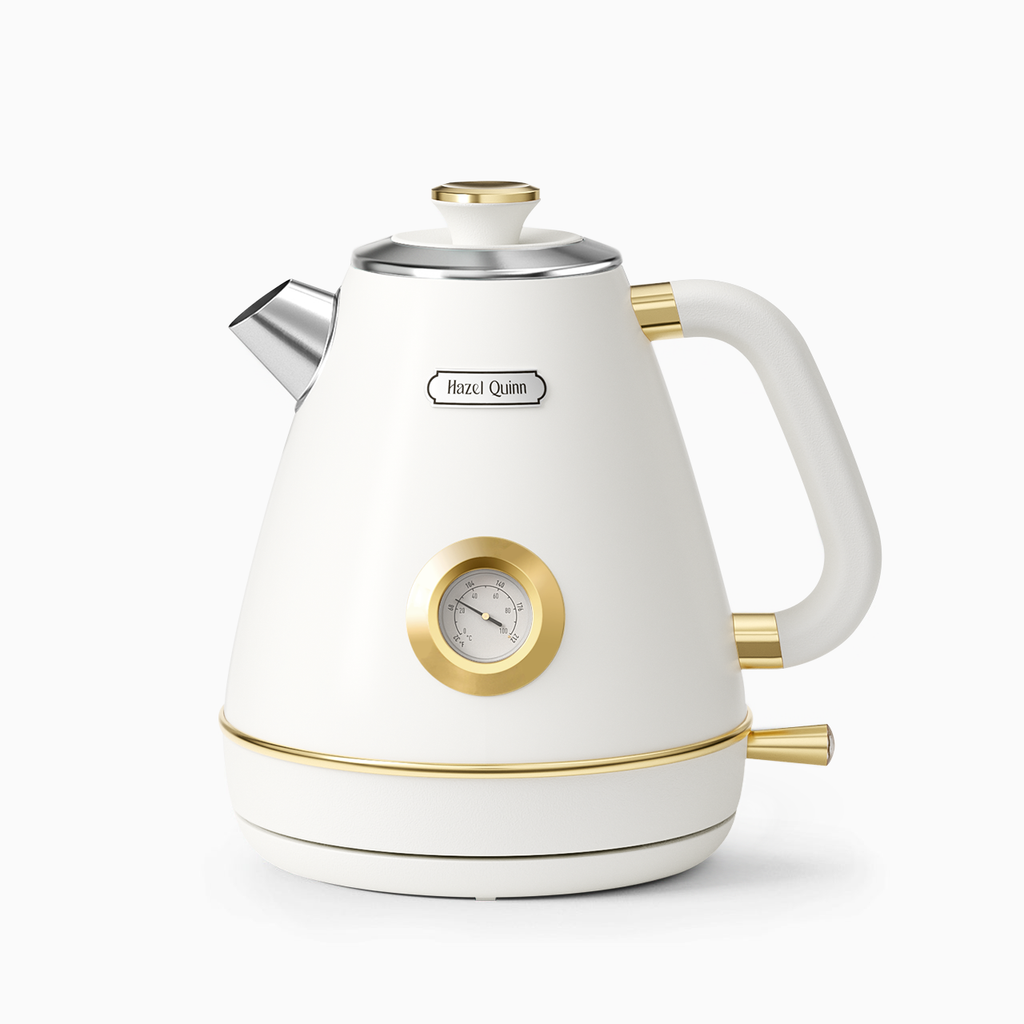 Pearl White Electric Kettle, with Food Grade 304 Stainless Steel, Dial Thermometer, 1.7 L (Available in UK, EU, AU)