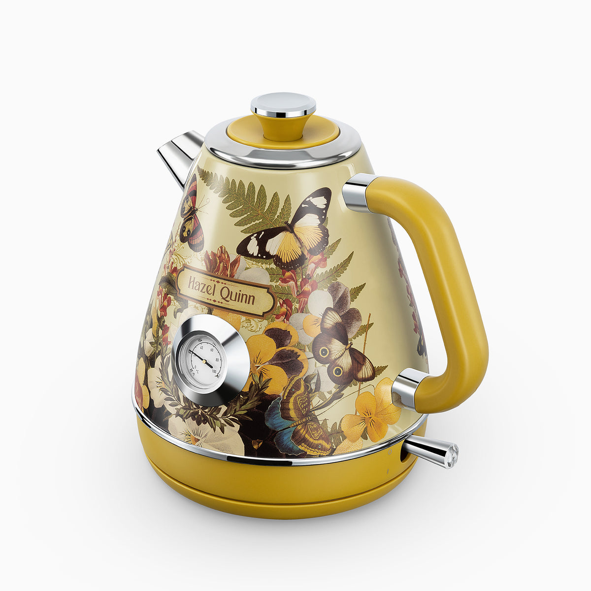 Jointly-Designed Electric Kettle by Eduardo Recife, with Food Grade 304  Stainless Steel, Dial Thermometer, 1.7 L, Artworks Pasted by Hand