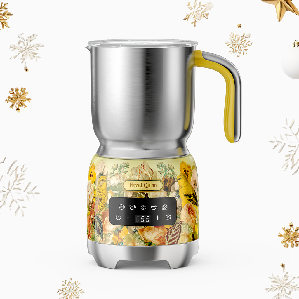 [Upbeat] Jointly-Designed 5-in-1 Electric Milk Frother, with Food Grade 304 Stainless Steel, LED Touch Screen, 0.4 L (Available in US, EU)