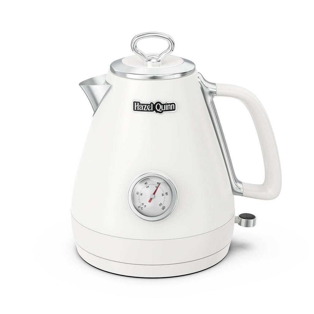 [Ardor] Pearl White Electric Kettle, with Food Grade 304 Stainless Steel, Dial Thermometer, 1.7 L（AU & EU & US）