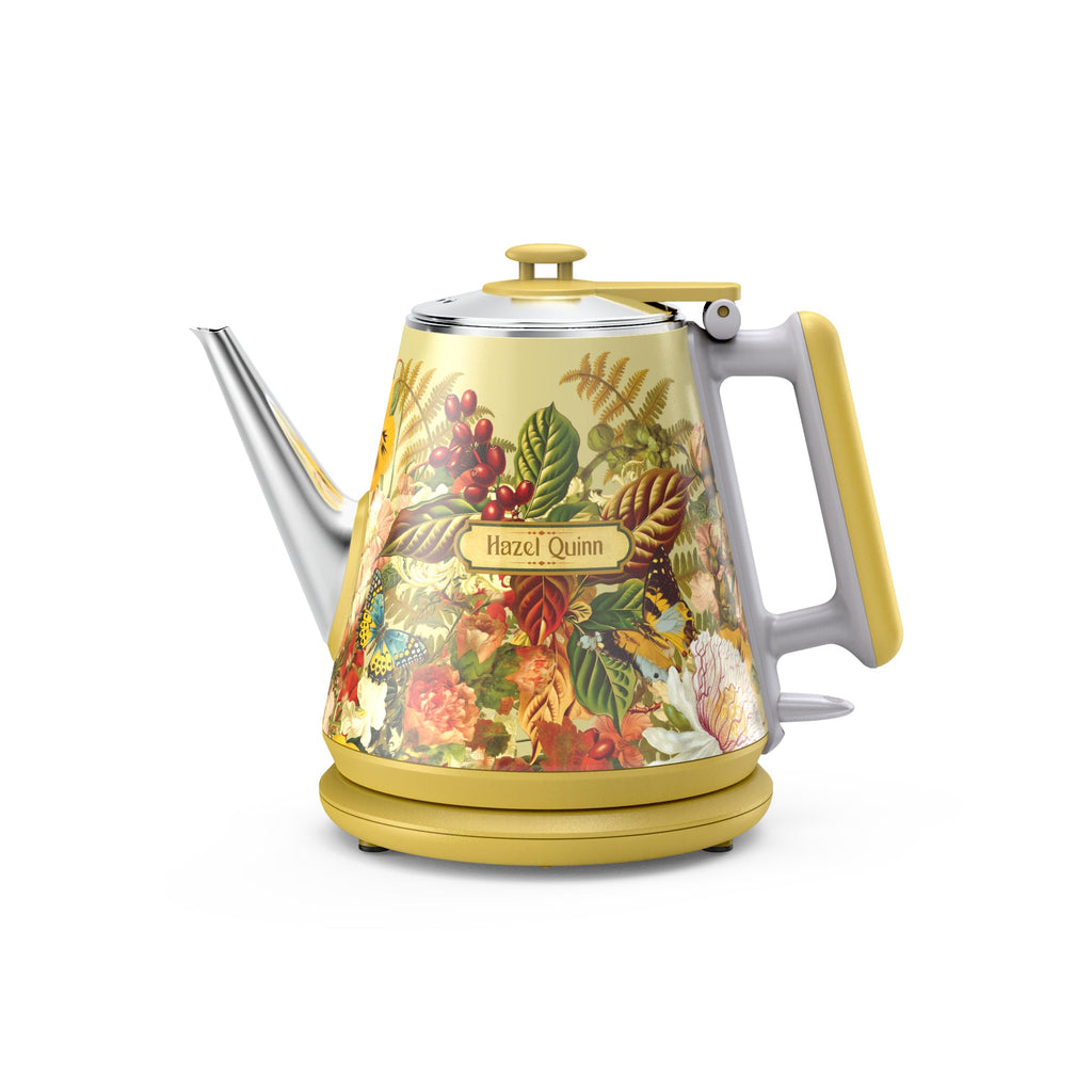 [Upbeat] Jointly-Designed 1 Liter Electric Kettle by Eduardo Recife, with Food Grade 304 Stainless Steel, Dial Thermometer, Artworks Pasted by Hand  (Available in US)