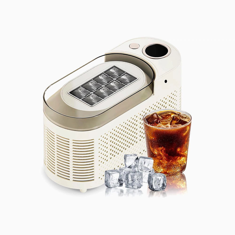Mini Portable Ice Maker – Countertop Ice Machine, Makes 8 Cubes per Cycle, Compact for Home, Office, Camping, Bar & Parties