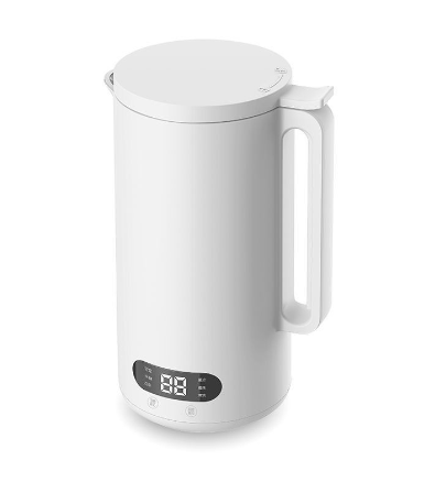 White 350ml/12oz Mini Soy Milk Maker Machine, 6 in 1 Automatic Nut Milk Maker, Electric Juice Blender Free Filtering, Self-Cleaning Personal Soybean Milk Machine Household with 12H Preset for Kitchen (Available in US)