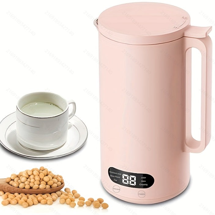 Mini Soy Milk Maker Machine, 6 in 1 Automatic Nut Milk Maker, Electric Juice Blender Free Filtering, Self-Cleaning Personal Soybean Milk Machine Household with 12H Preset for Kitchen