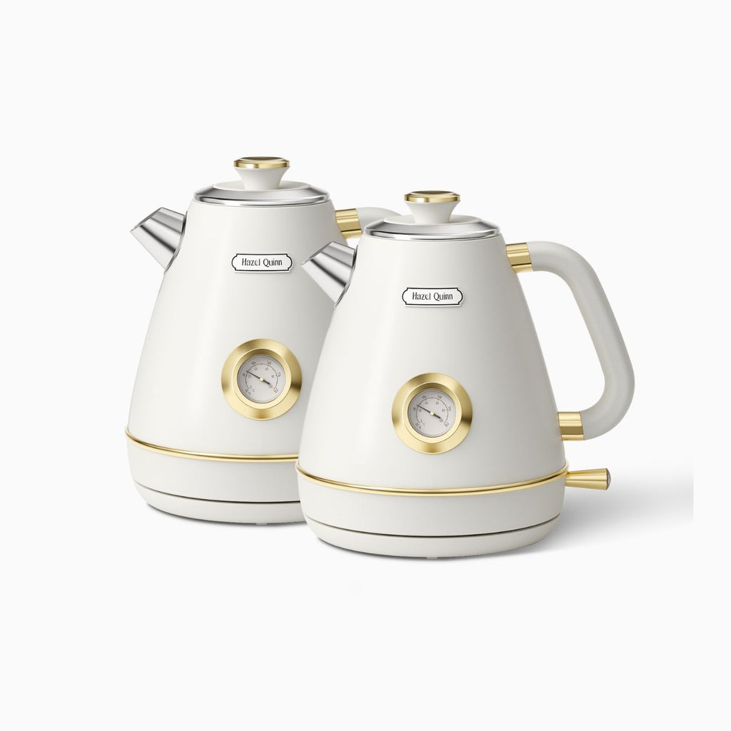 2 × Electric Kettles, with Food Grade 304 Stainless Steel, Dial Thermometer, 1.7 L
