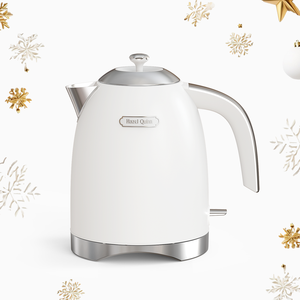 New Pearl White Electric Kettle, with Food Grade 304 Stainless Steel, Dial Thermometer, 1.7 L (Available in US & EU)
