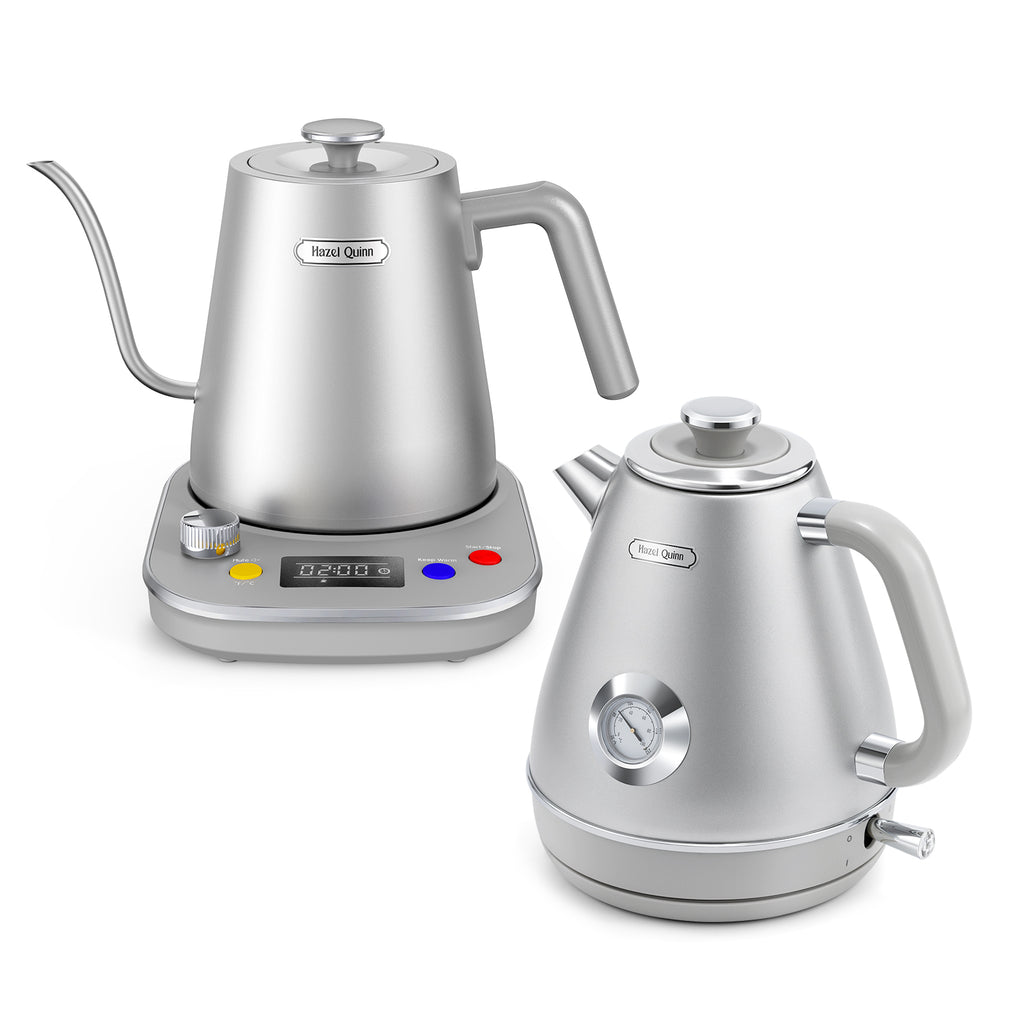 Space Gray Electric Kettle and Gooseneck Electric Kettle Bundle