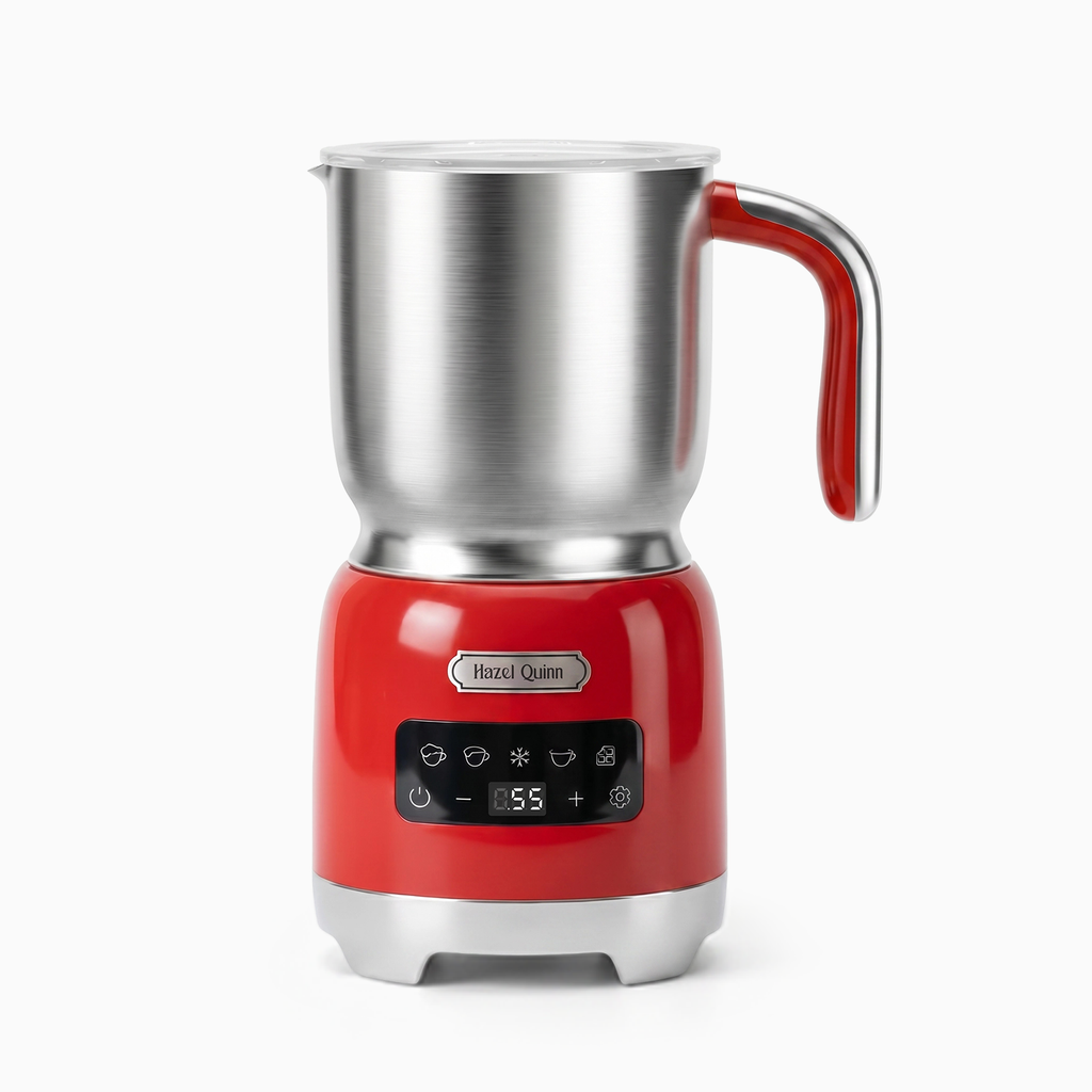 Ruby Red 5-in-1 Electric Milk Frother, with Food Grade 304 Ruby Red 5-in-1 Electric Milk Frother, with Food Grade 304
