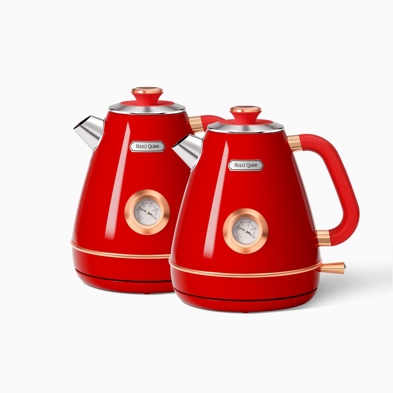 Hazel Quinn Elektrische Kookketel, Roestvrij Staal 304 en BPA-vrij, Draadloos en met Automatisch Uitschakelen, Dubbele Wanden, Snel Koken, 1 Liter, 1360 Watt, Parelwit