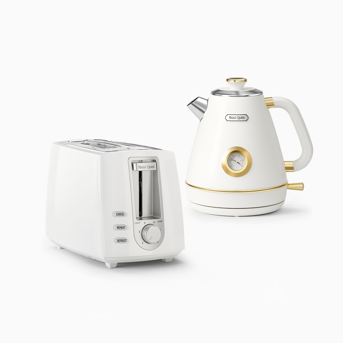 Pearl White 1.7 Liter Electric Kettle and 2-Slice Toaster Bundle (Avai ...