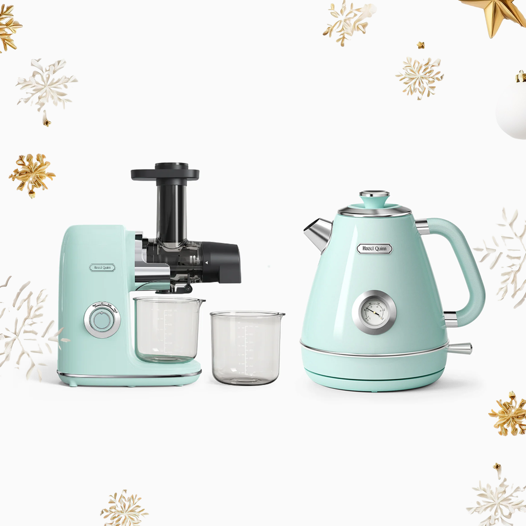 Slow Masticating Juicer and Electric Kettle Bundle  (Available in US & EU)